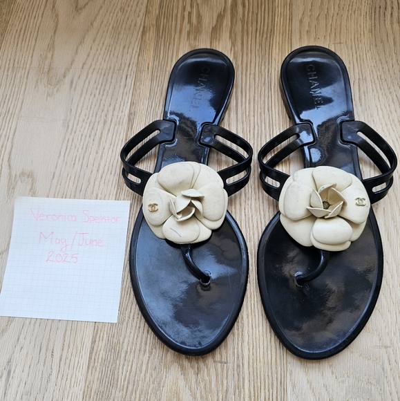 CHANEL Shoes - Chanel Black and Cream Women's Sandals